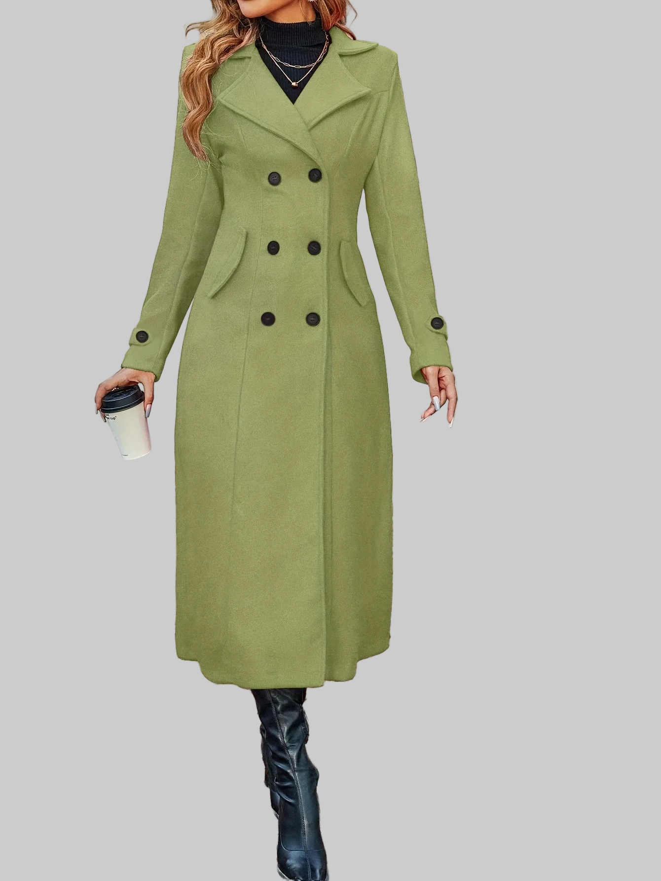 Mila double-breasted wool coat