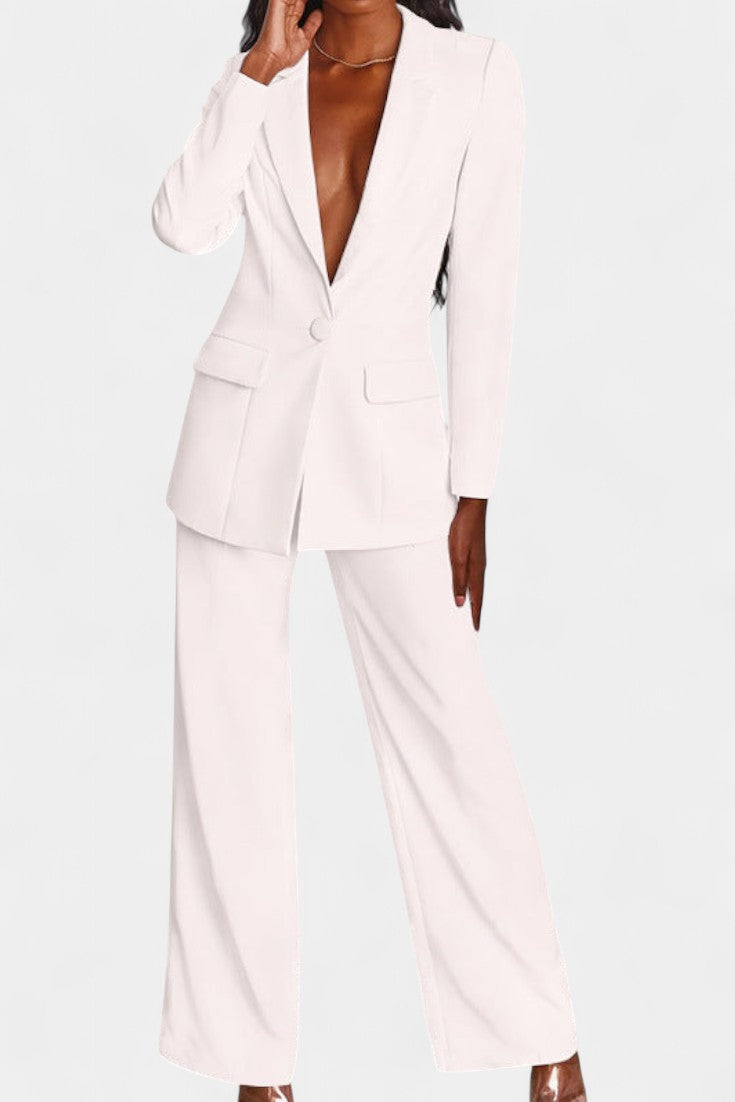 Marnie Tailored Jacket and Wide Leg Pants Set