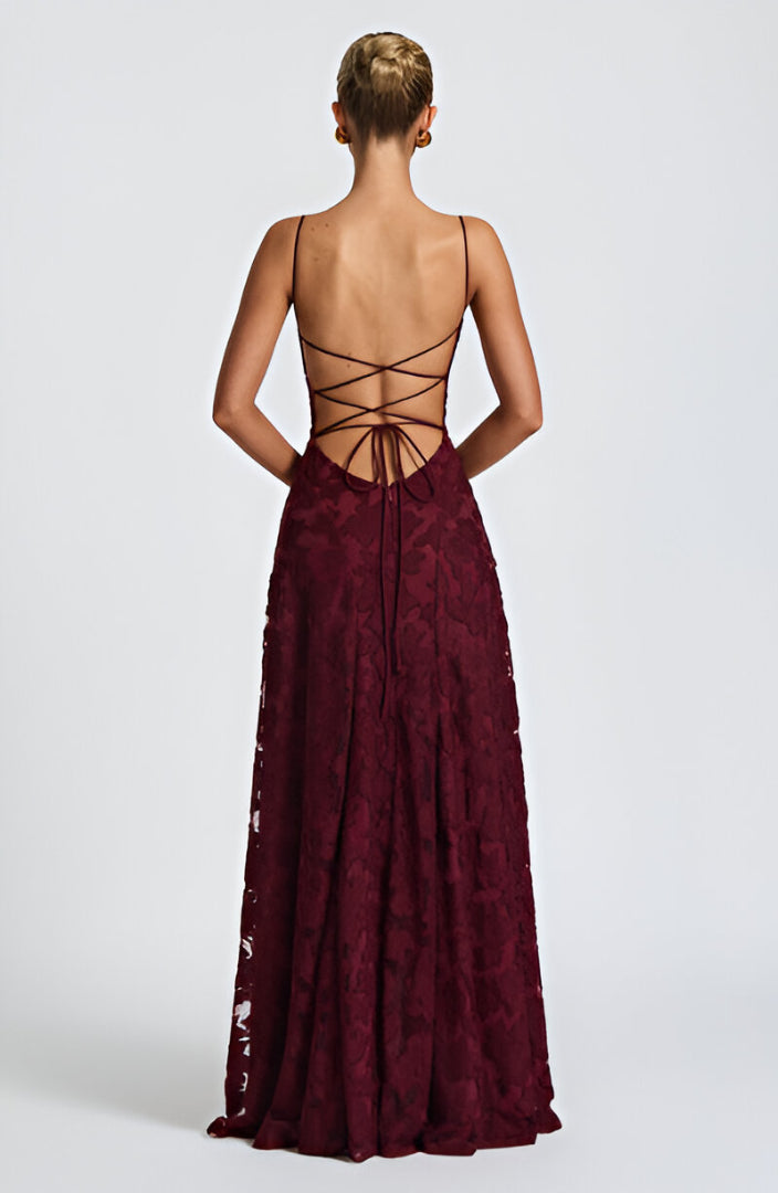 Francisa - Maxi Dress with Lace Corsage