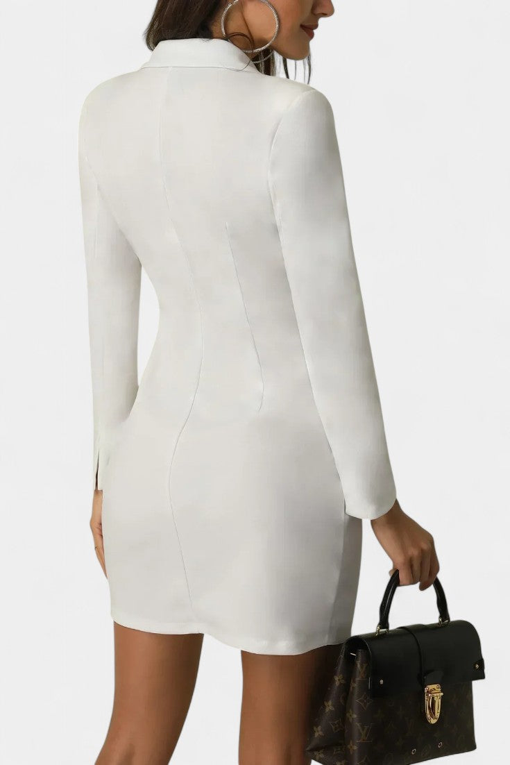 Heidi Elegant Blazer Dress with Double Flare