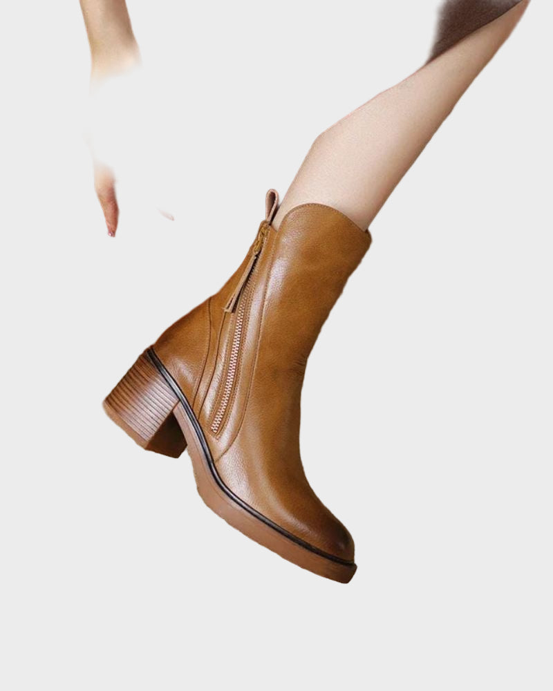 Valorine | Black leather boots