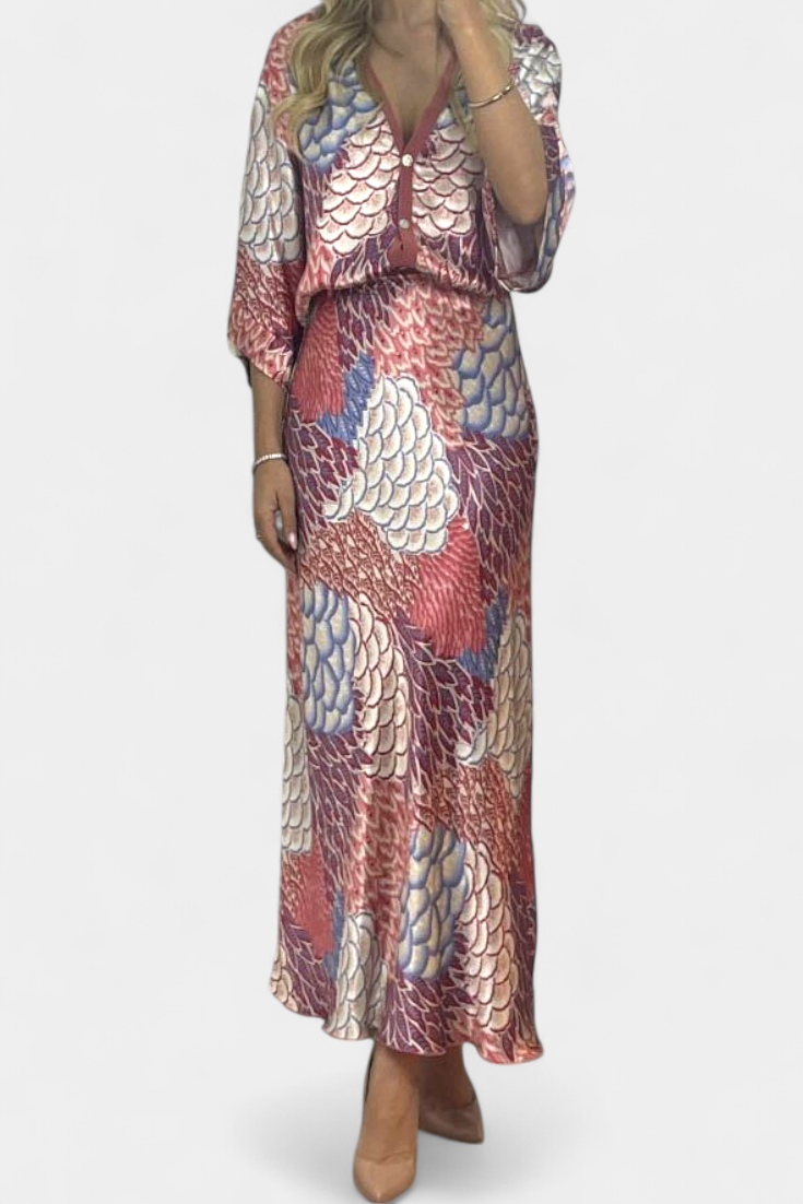 Shae Soft Set with Blouse and Floral Mermaid Skirt