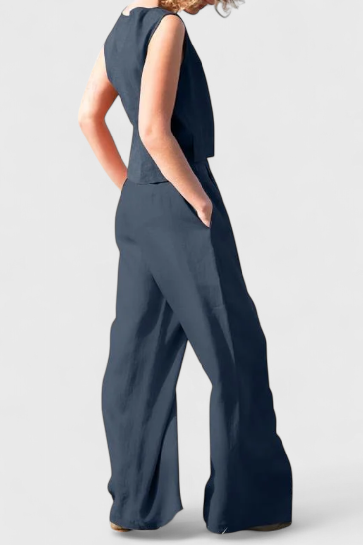 Yvanne Summer Sleeveless Vintage Set