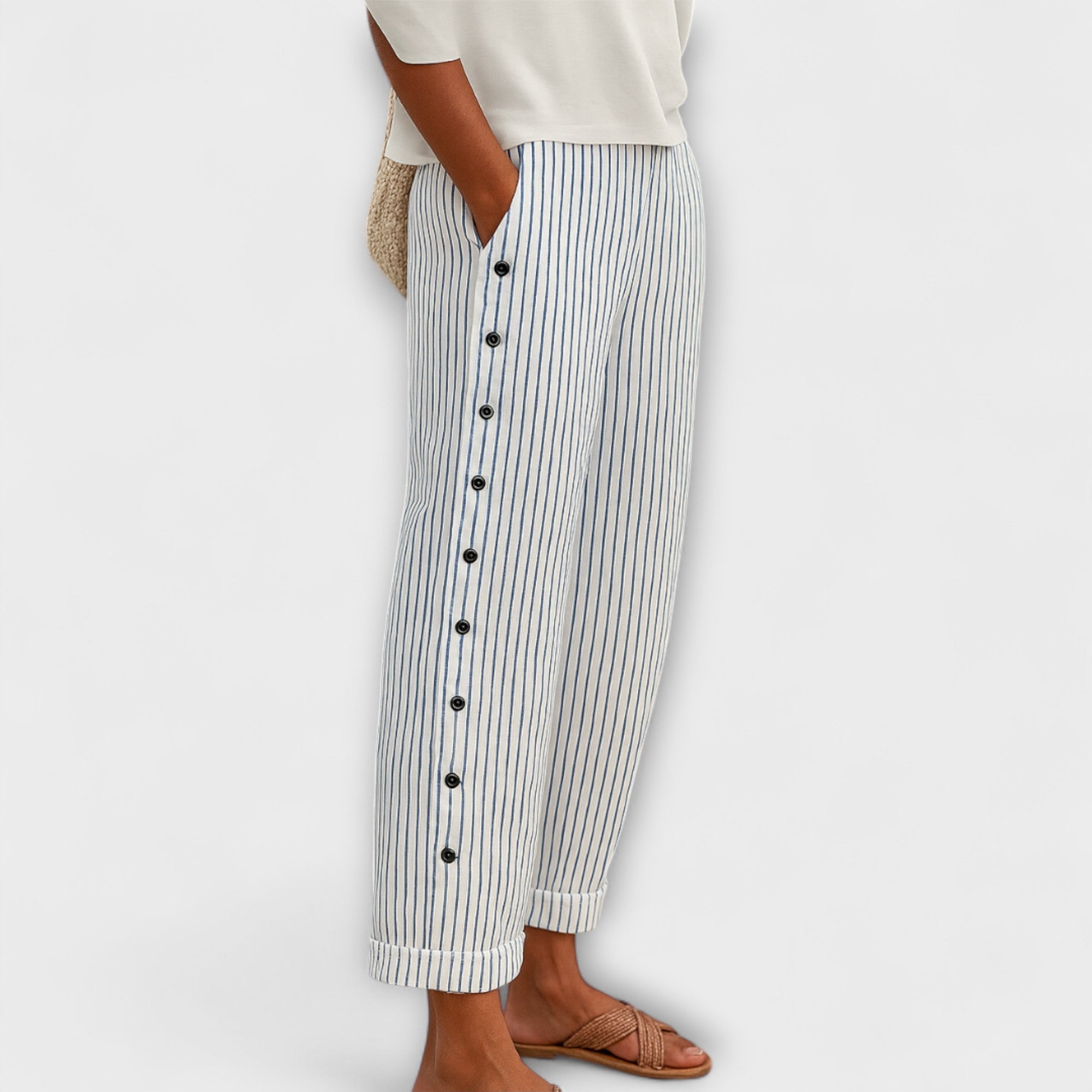 Rhea - Loose striped pants