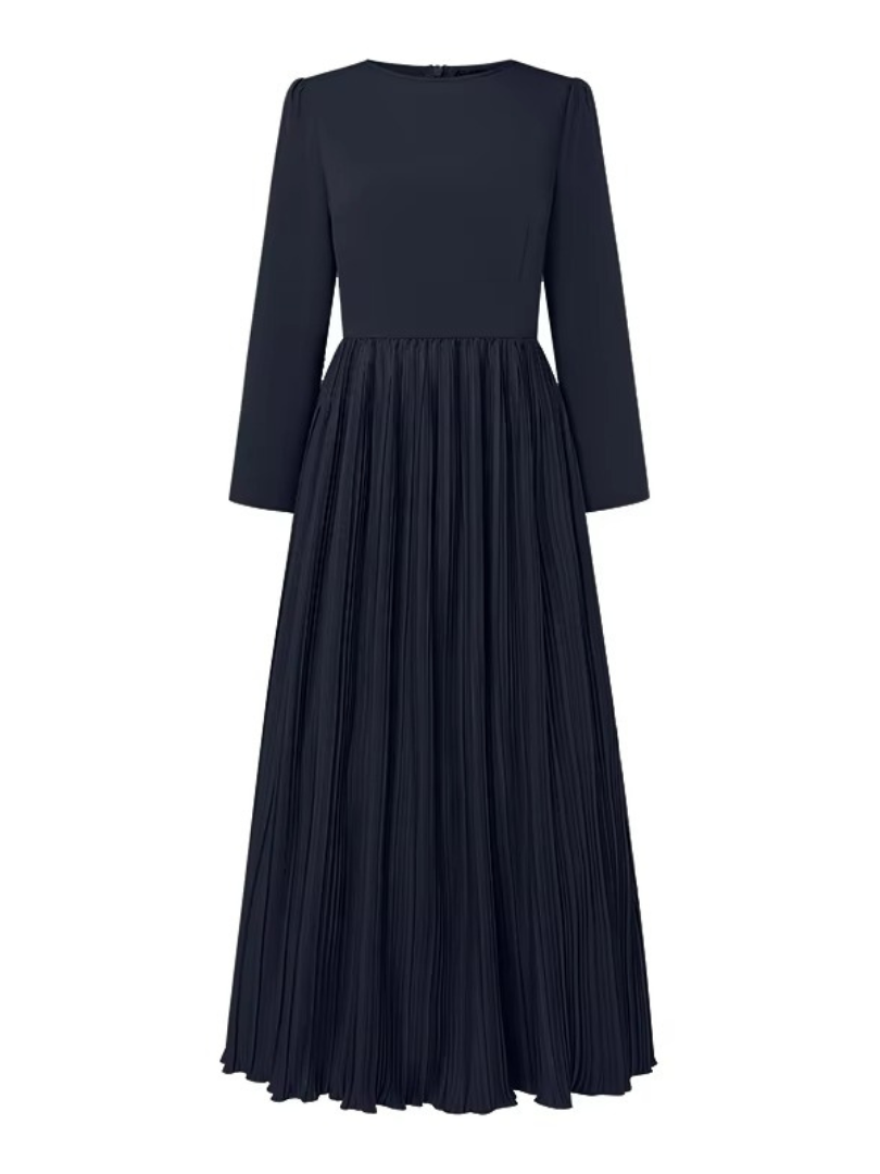 Marvee | Long Sleeve Pleated Maxi Dress