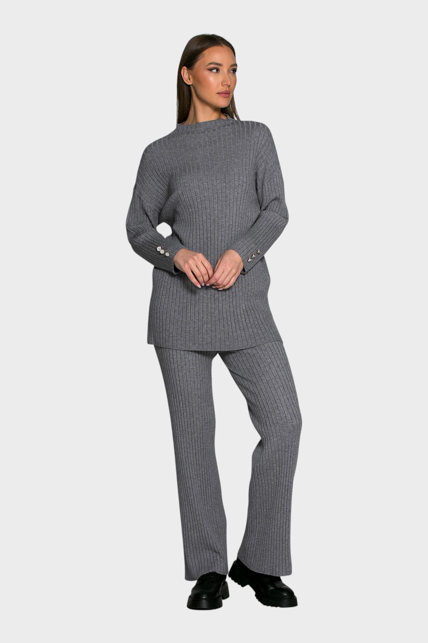 Cruella | Rib knit set with buttons