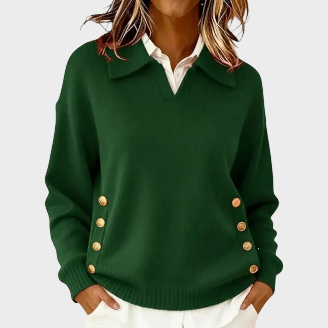 Roselyn | BUTTON DETAIL SWEATER