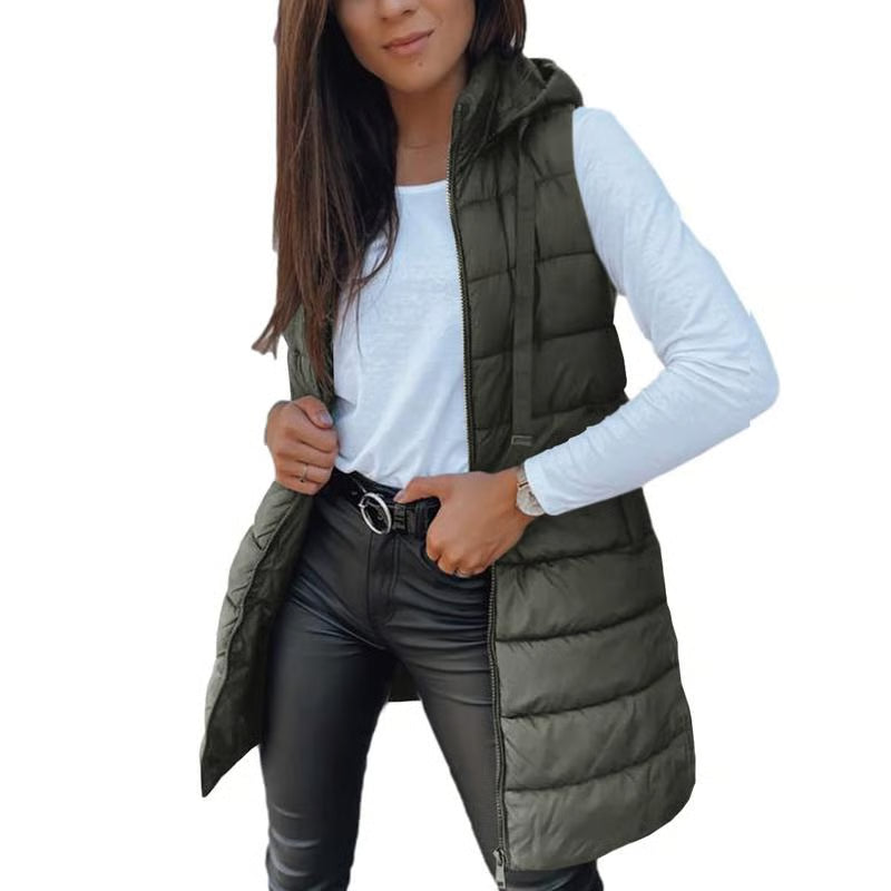 Women's Long Sleeveless Jacket