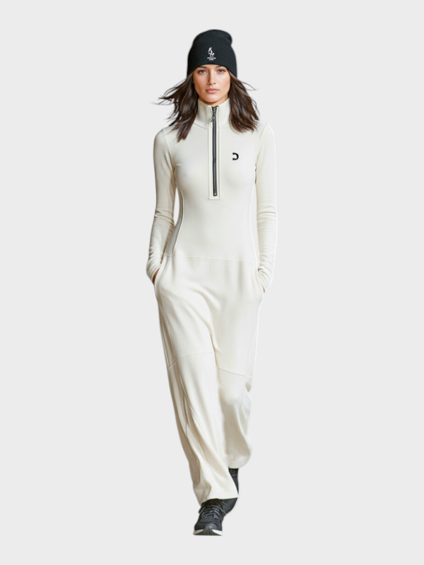 Madea | Women's Maxi Viscose Sports Dress with Half High Collar and Zipper MDA3197G9Y