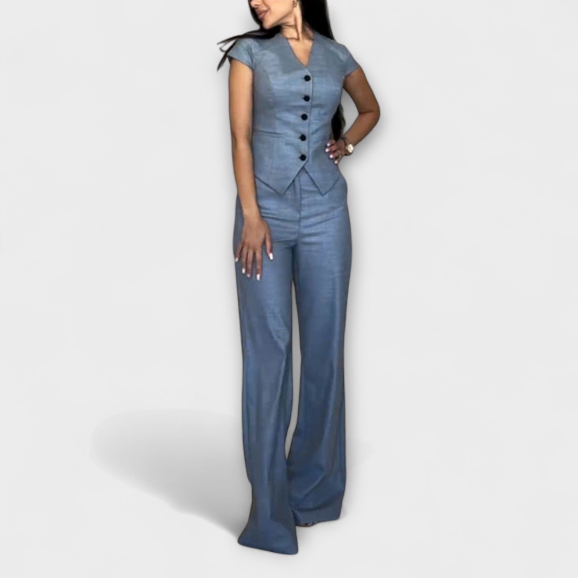 Ivy - Elegant V-neck and pants set