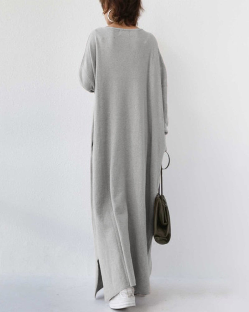 Eudora | elegant casual dress with v-neckline
