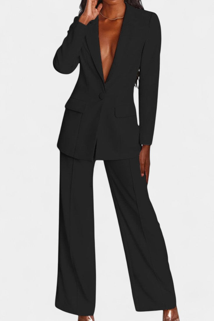 Marnie Tailored Jacket and Wide Leg Pants Set