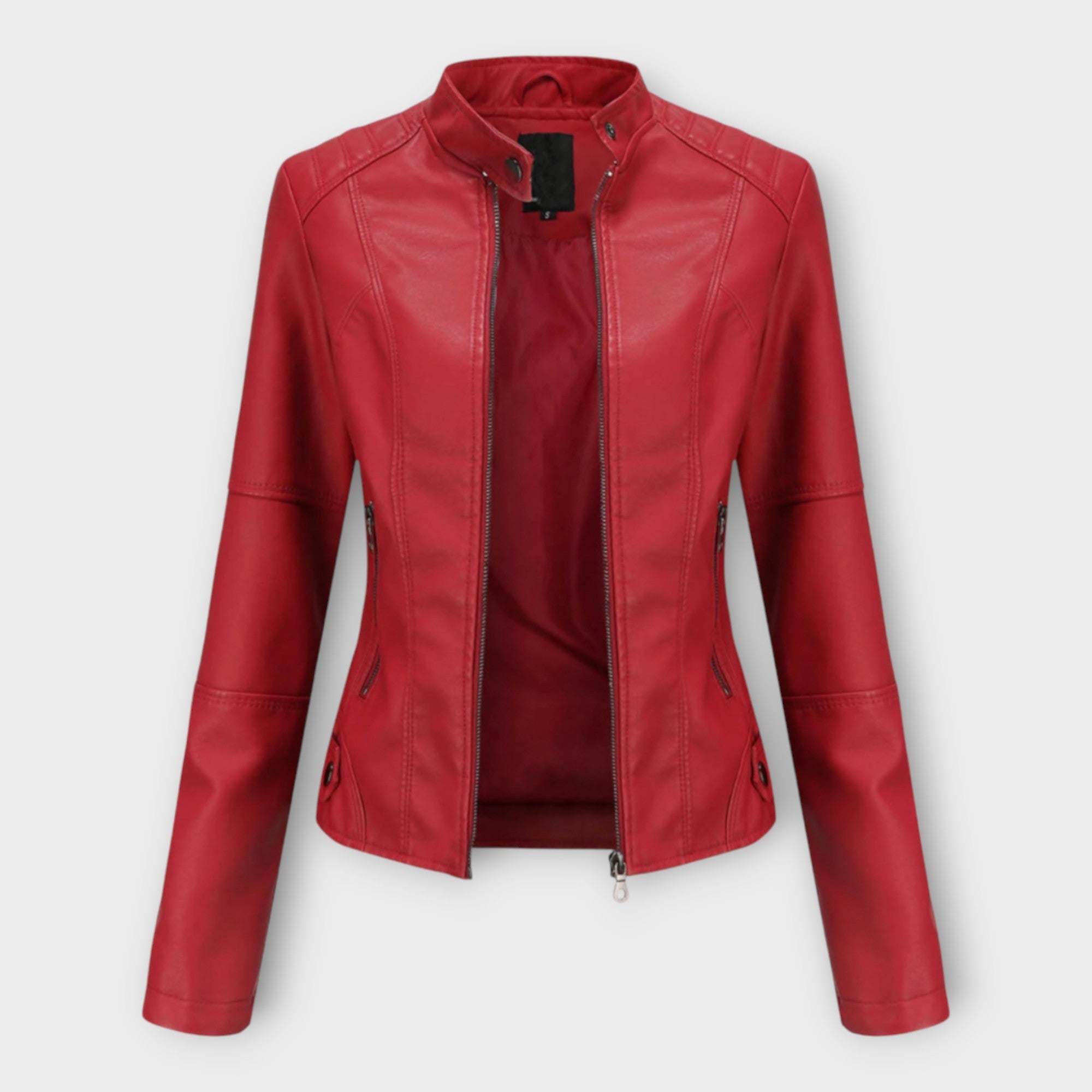 Elegant Leather Jacket with Modern Line and Timeless Aesthetics