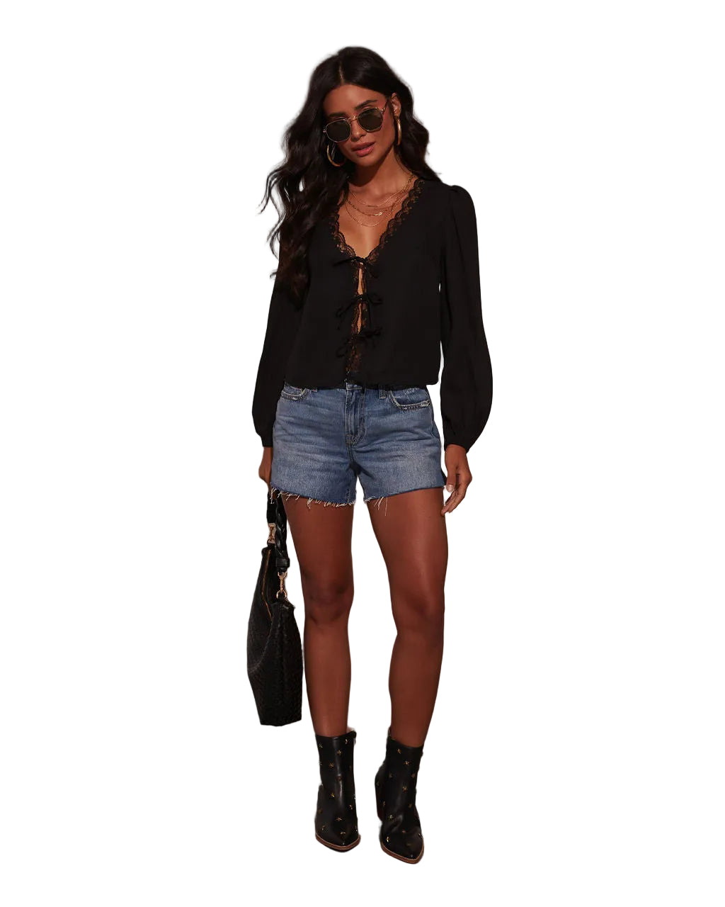 Alice | Alonso Lace Trim Top