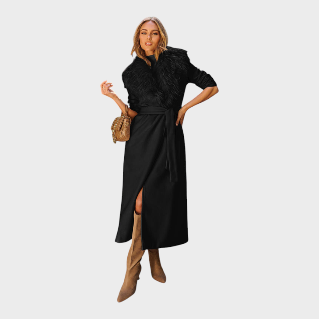 Frederica | Coat with Faux Fur Collar