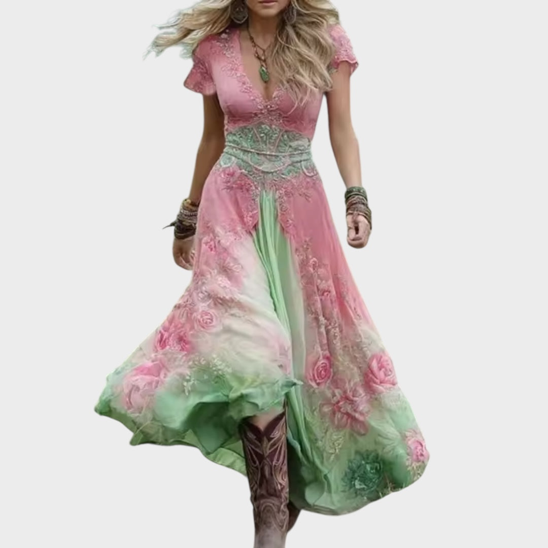 Celestine | Fitted and flowy floral dress