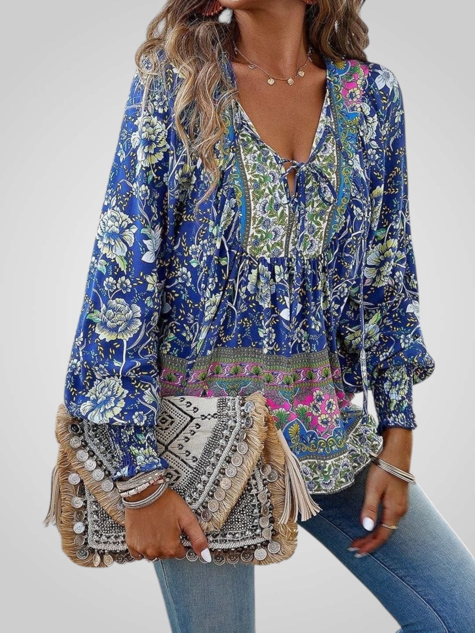 Hoya | Bohemian Blouse with Flowers