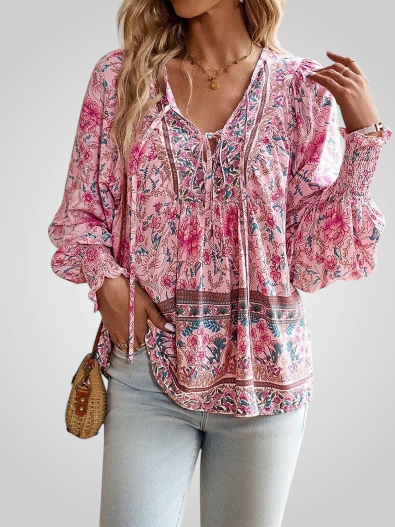 Hoya | Bohemian Blouse with Flowers