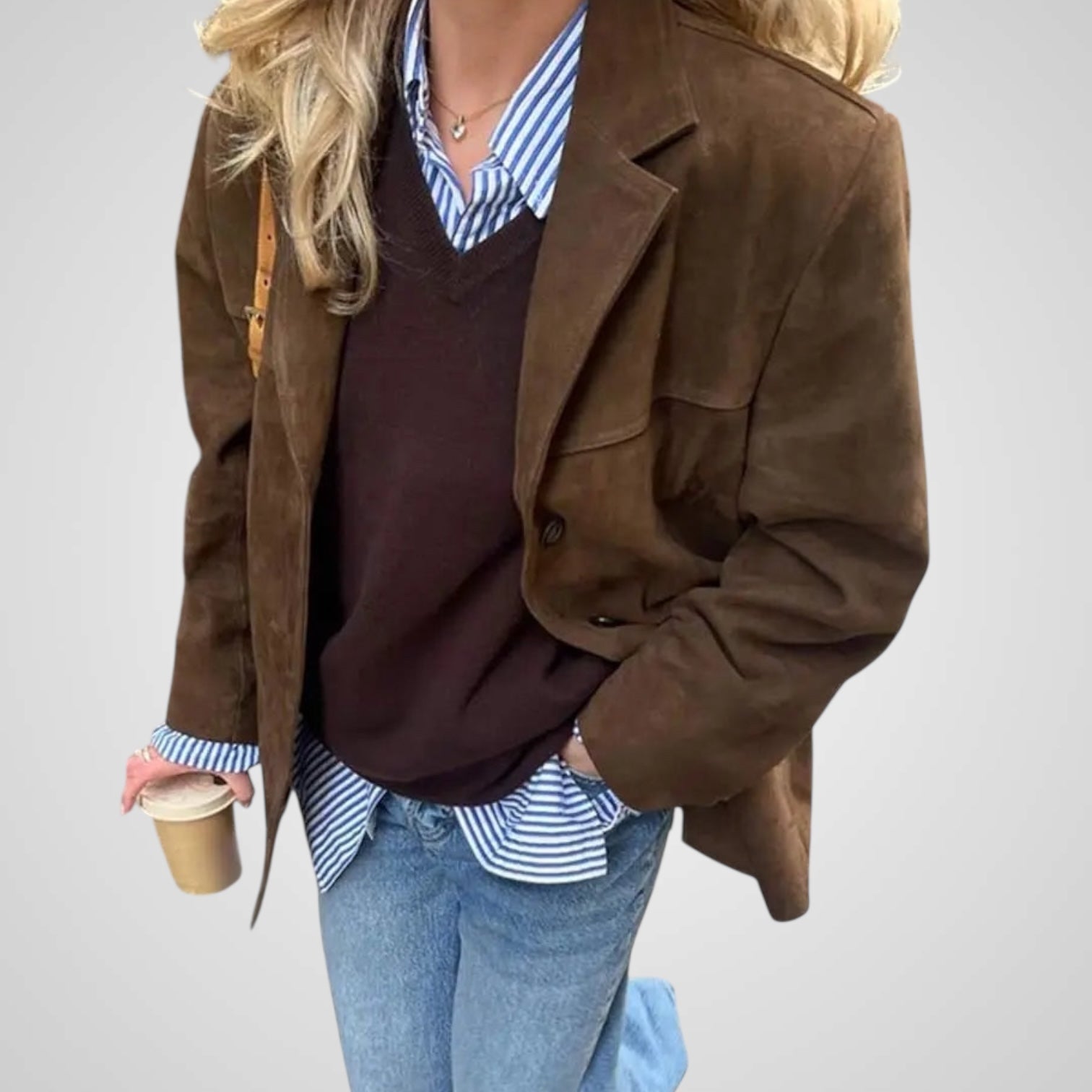 Laila | Classic brown suede jacket