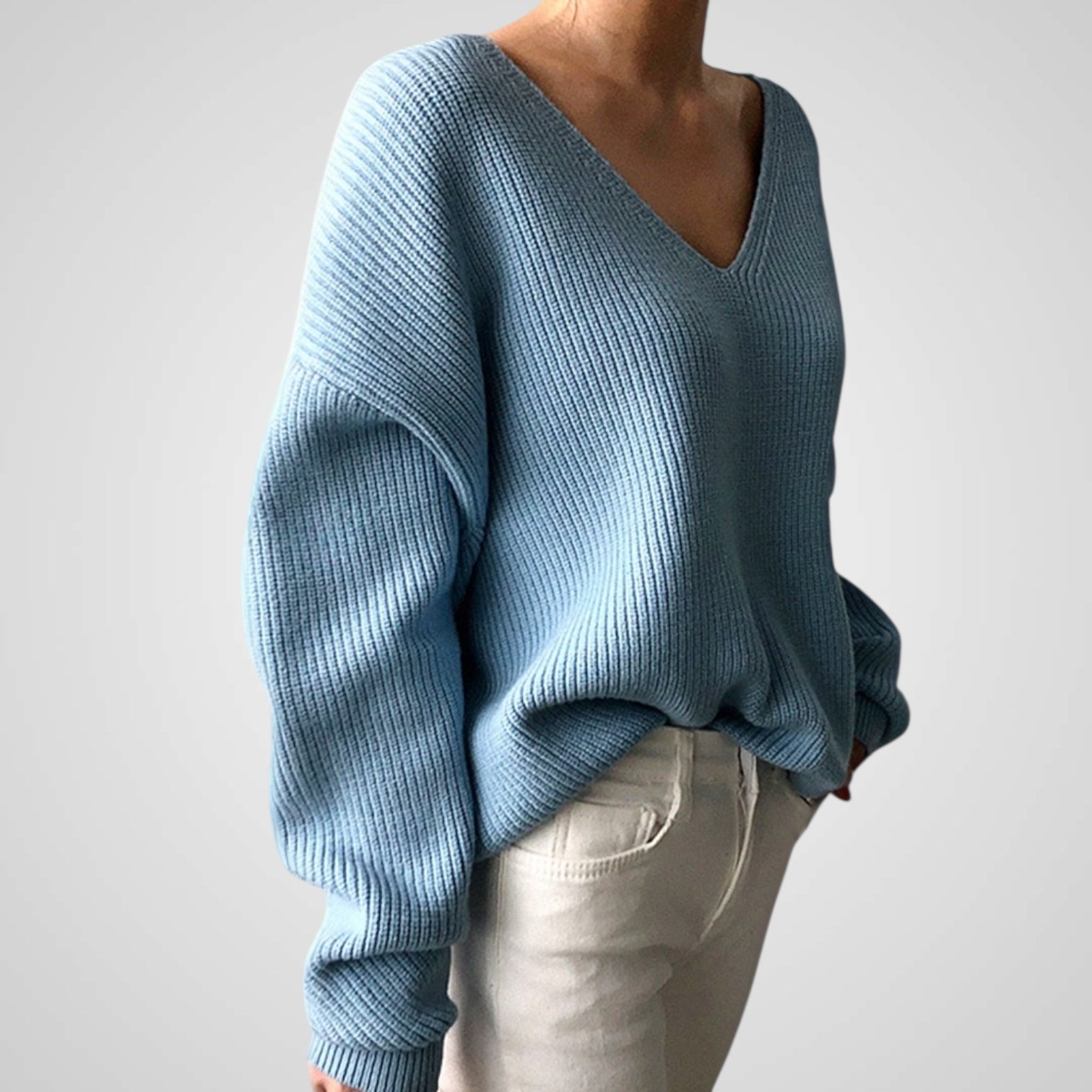 Marie | Women's Comfortable V-Neck Sweaterline