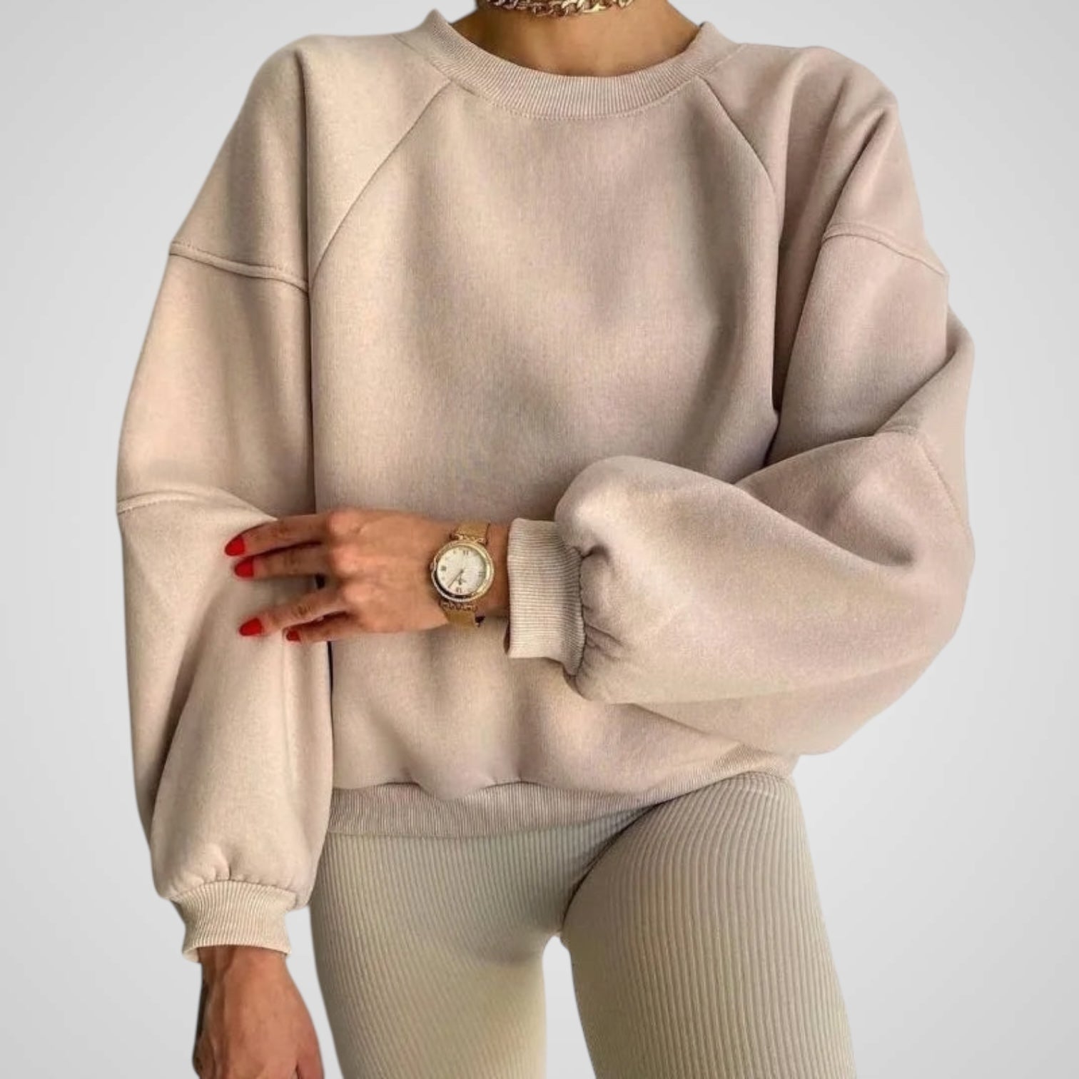 Carol | Women's Wide Round Neck Long Sleeve Sweater
