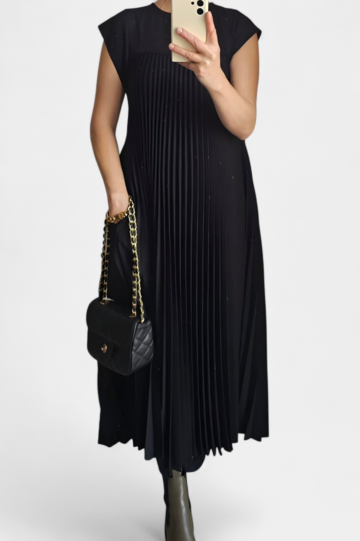 Manuela Sleeveless Pleated High Waist Dress