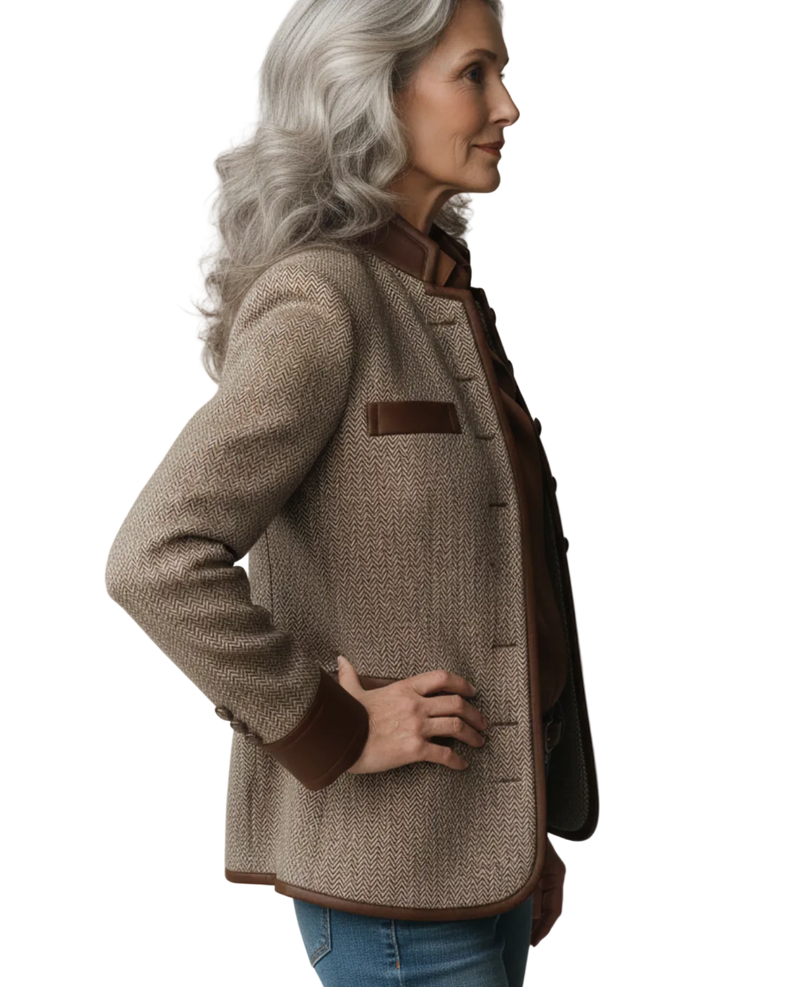 Clarine – Classic Stand-Collar Button Blazer Coat