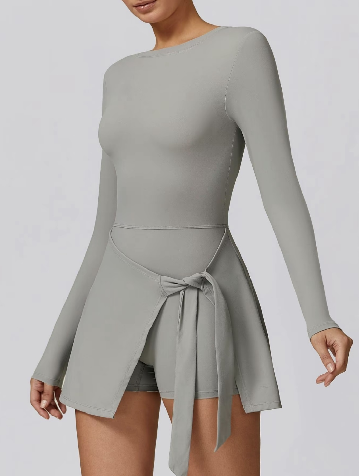 Lemilla™ Long Sleeve High Neck Tennis Dress