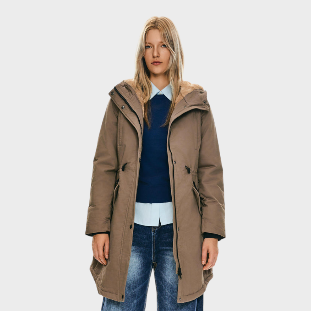 Eilish | Fleece Hooded Parka Jacket with Pockets