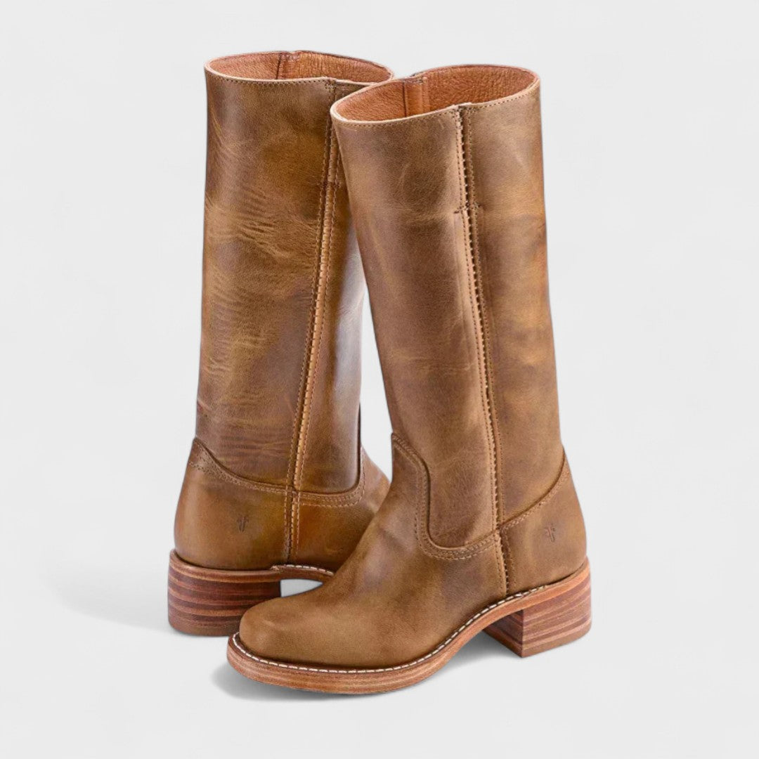 Classic High-Heeled Riding Boots