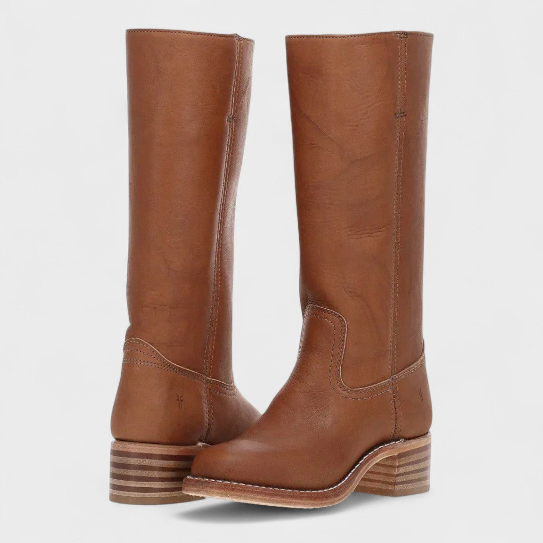 Classic High-Heeled Riding Boots