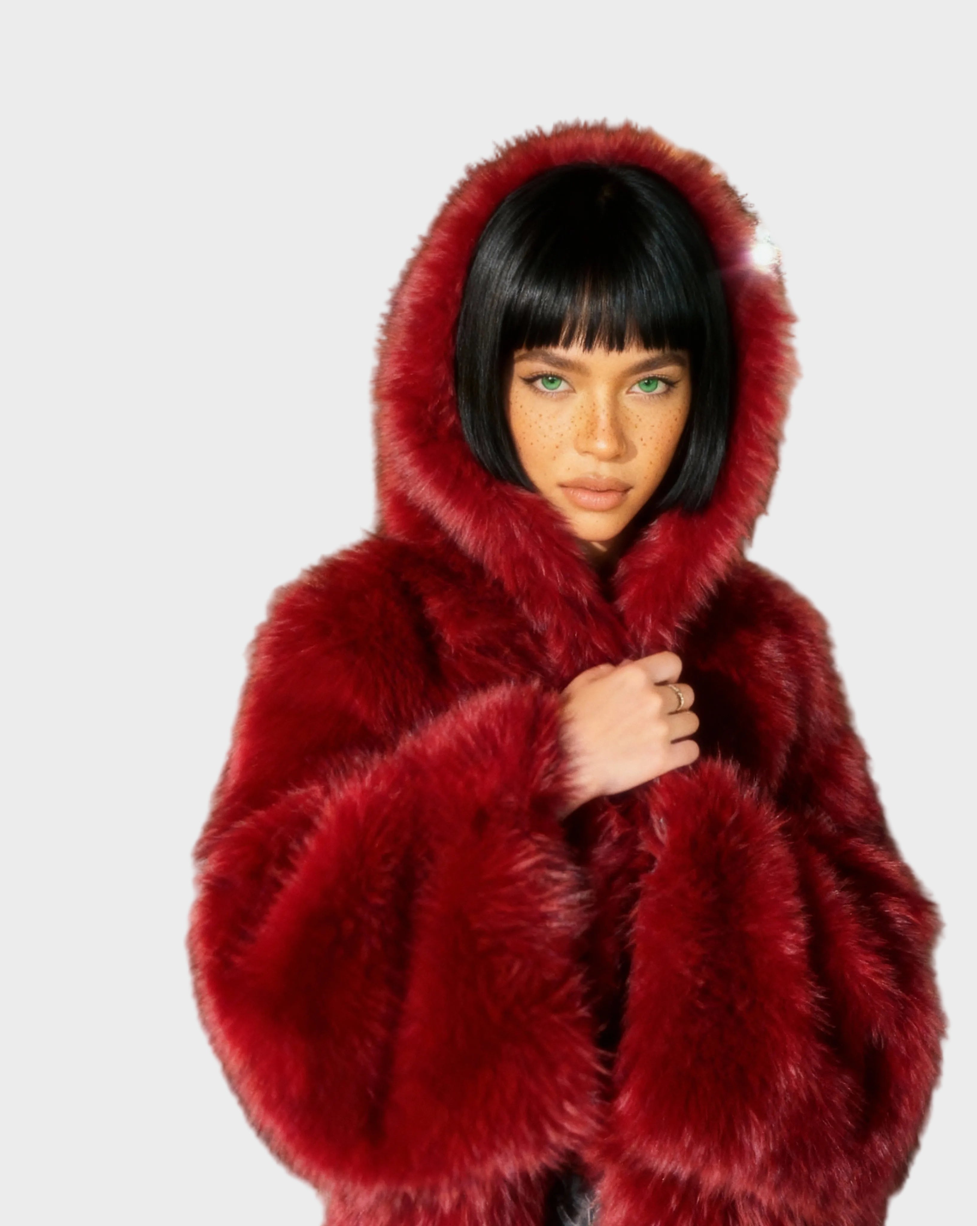 Ravena | Faux Fur Hooded Jacket