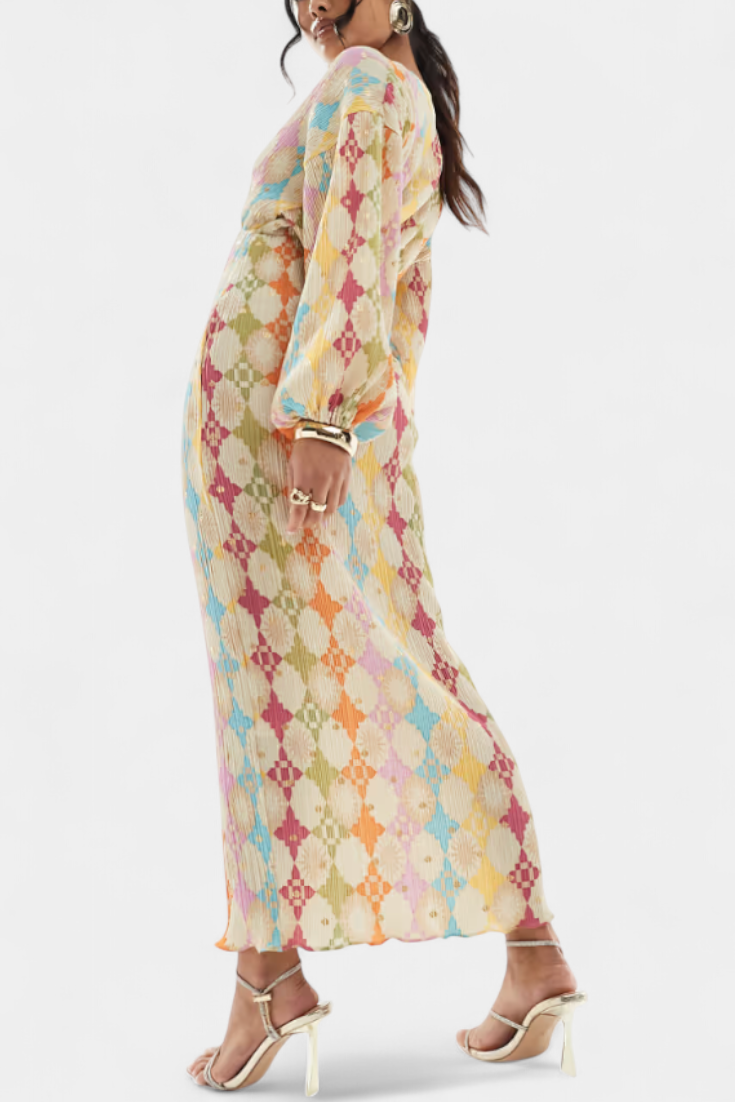 Shanice Maxi Dress with Geometric Print