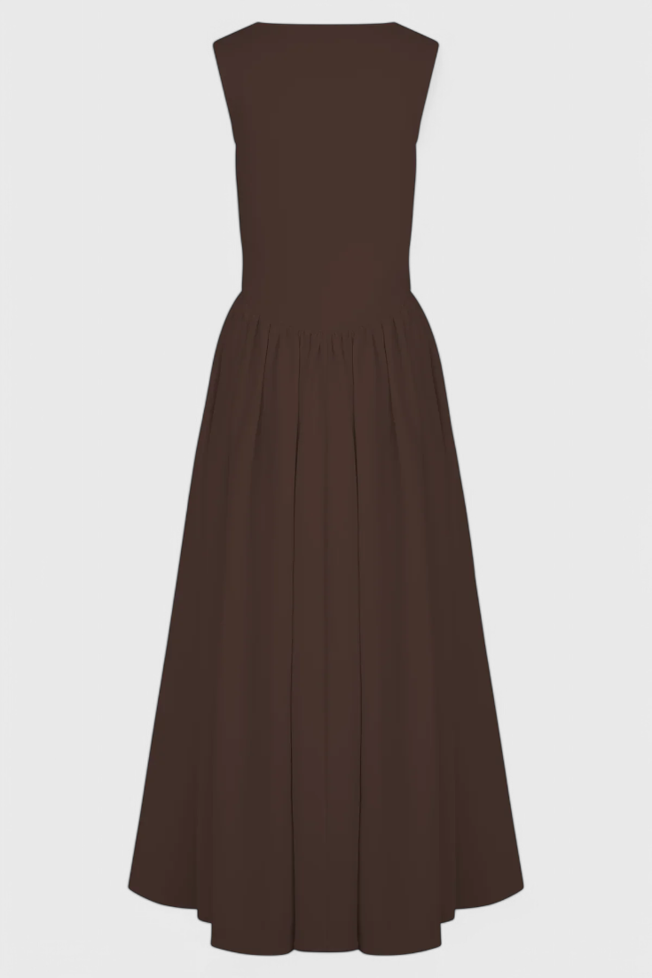 Verona Midi Dress with Square Neckline
