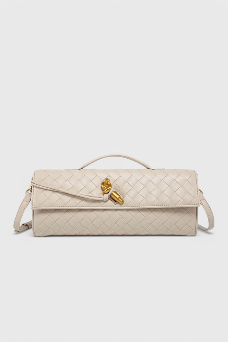 Melanie Clutch Bag with Gold Knot Detail