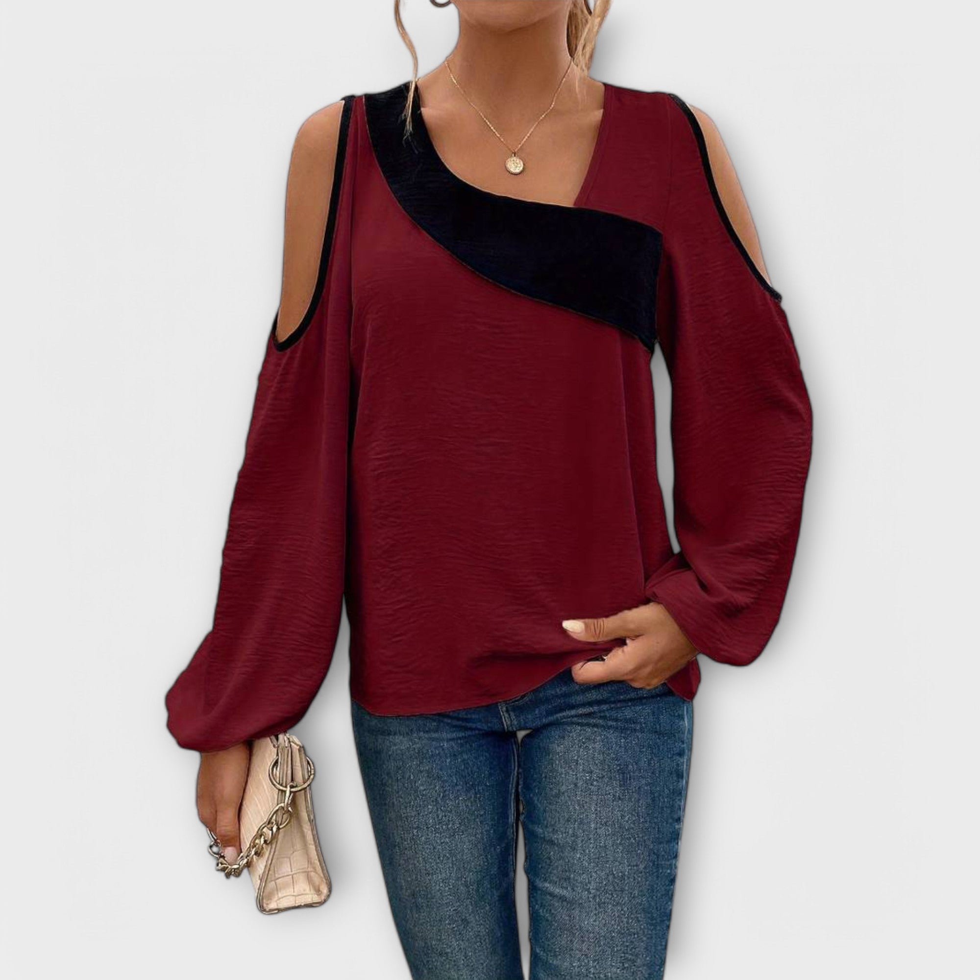 Scarlett - Square-neck blouse