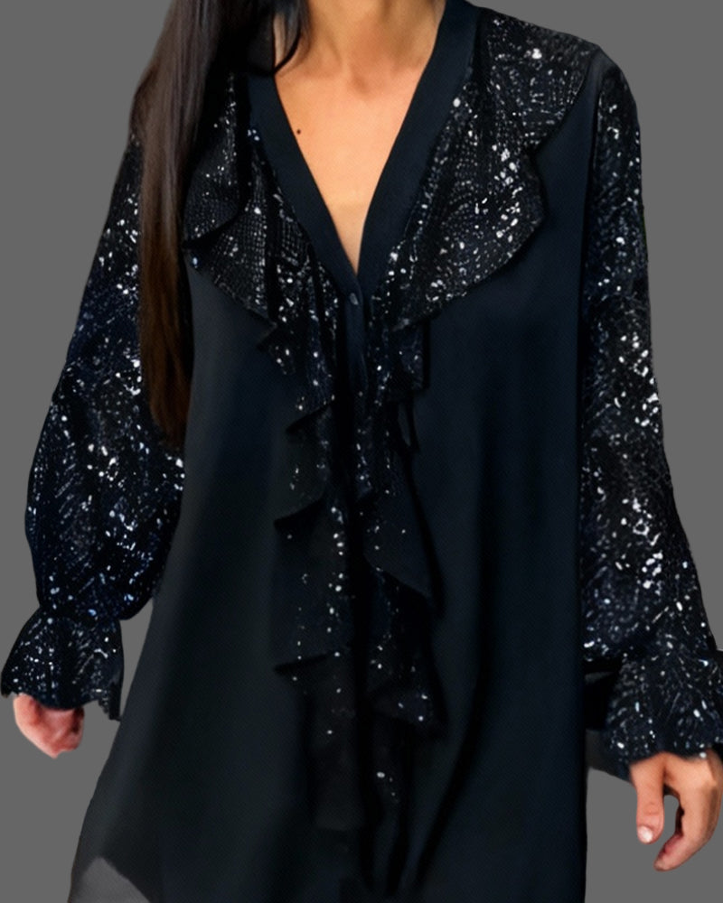 loose, solid-colored t-shirts with ruffles