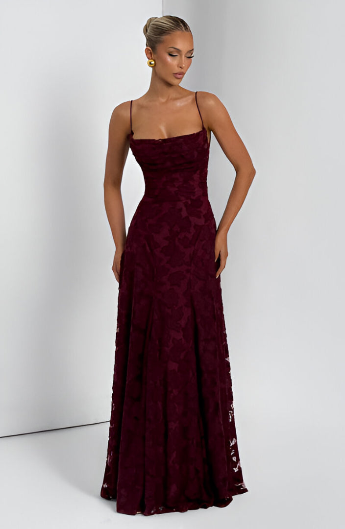 Francisa - Maxi Dress with Lace Corsage