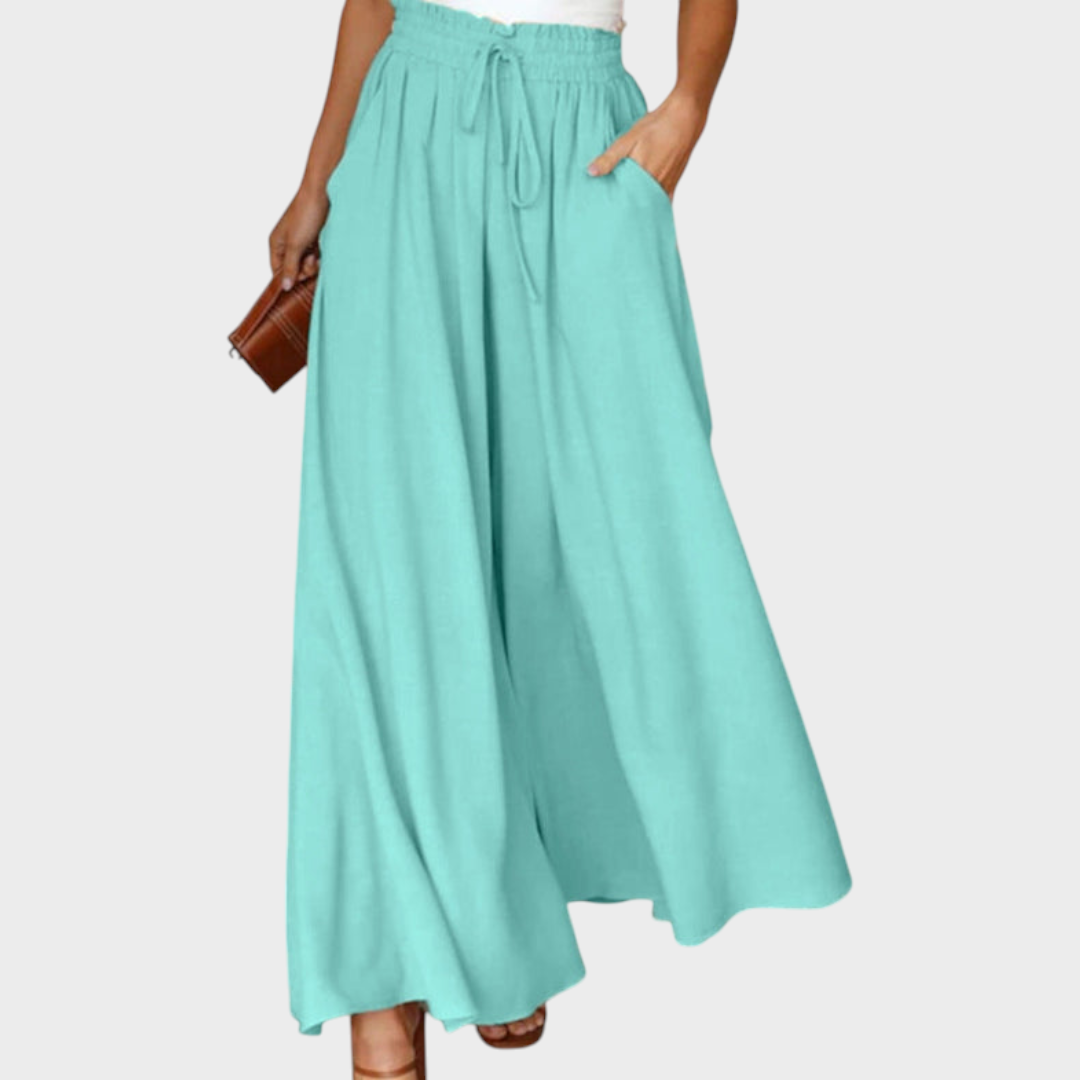 Tory | High-Waist Wide-Leg Ice Silk Pant