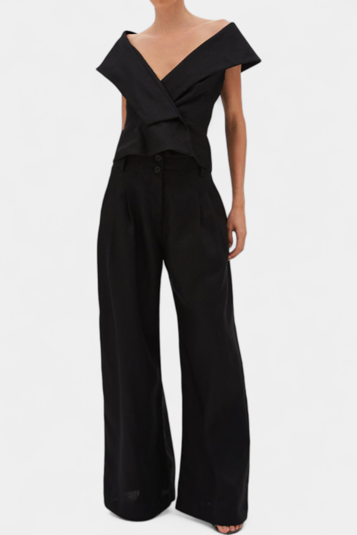 Hayden | Asymmetric Top and Palazzo Pants Set