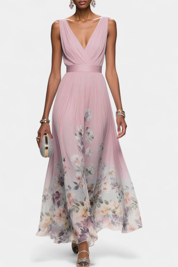 Sauline Sleeveless Floral Maxi Dress