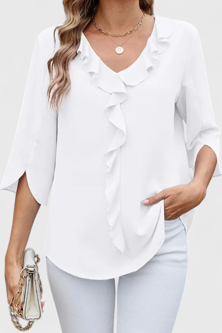 Annemiek Casual Blouse with a Comfortable Line and Elegant Style
