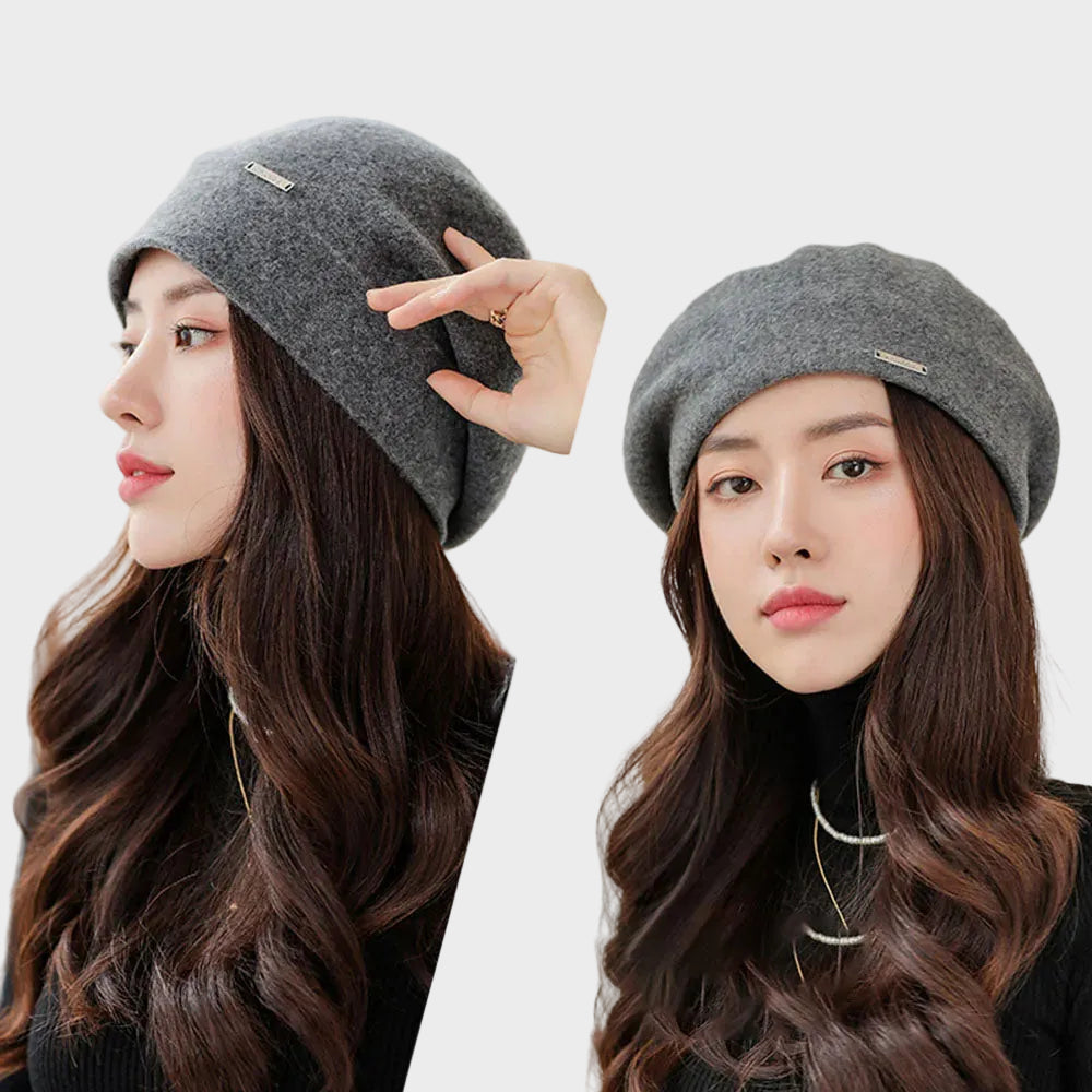 Suz - Soft cashmere blend beanie in a relaxed fit