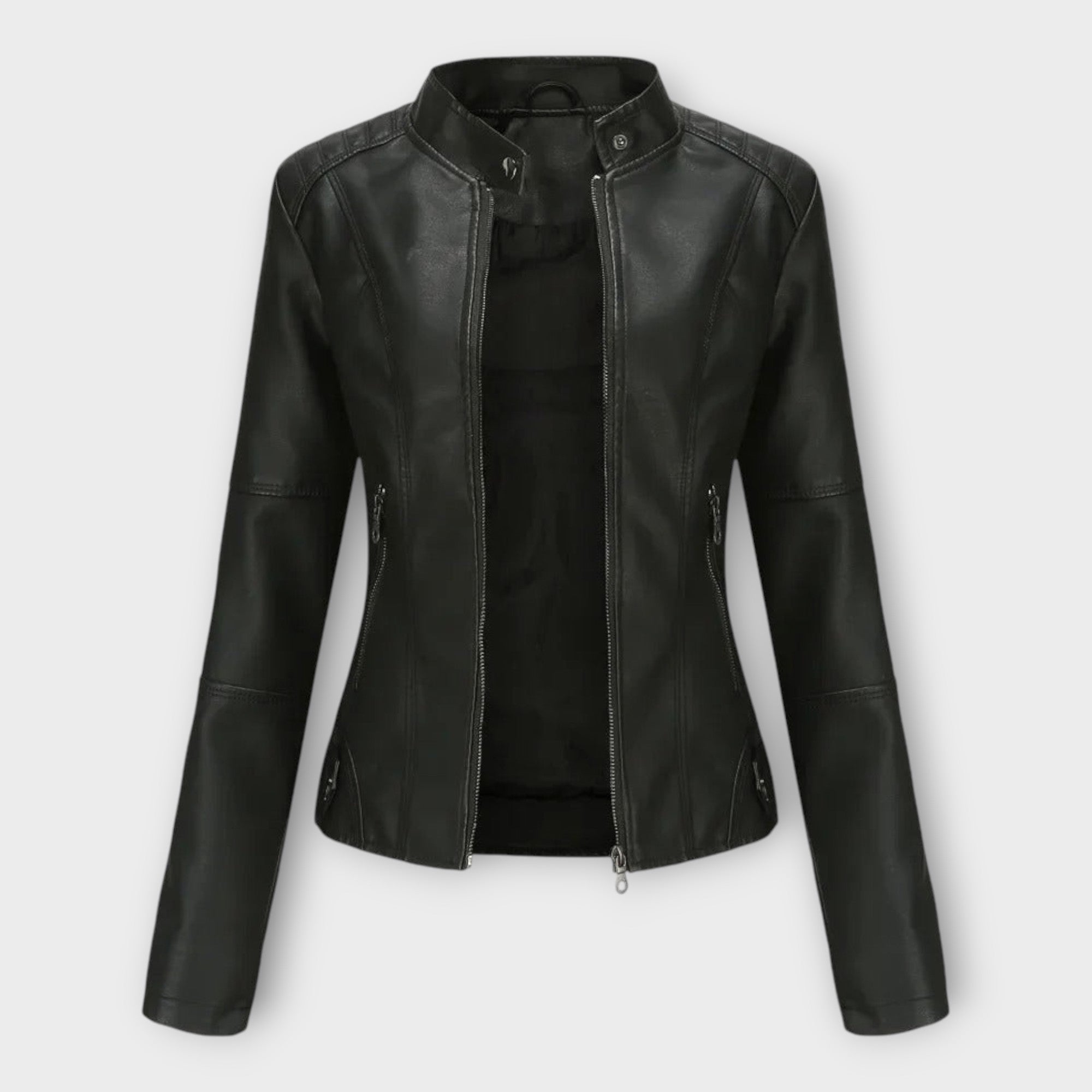 Elegant Leather Jacket with Modern Line and Timeless Style