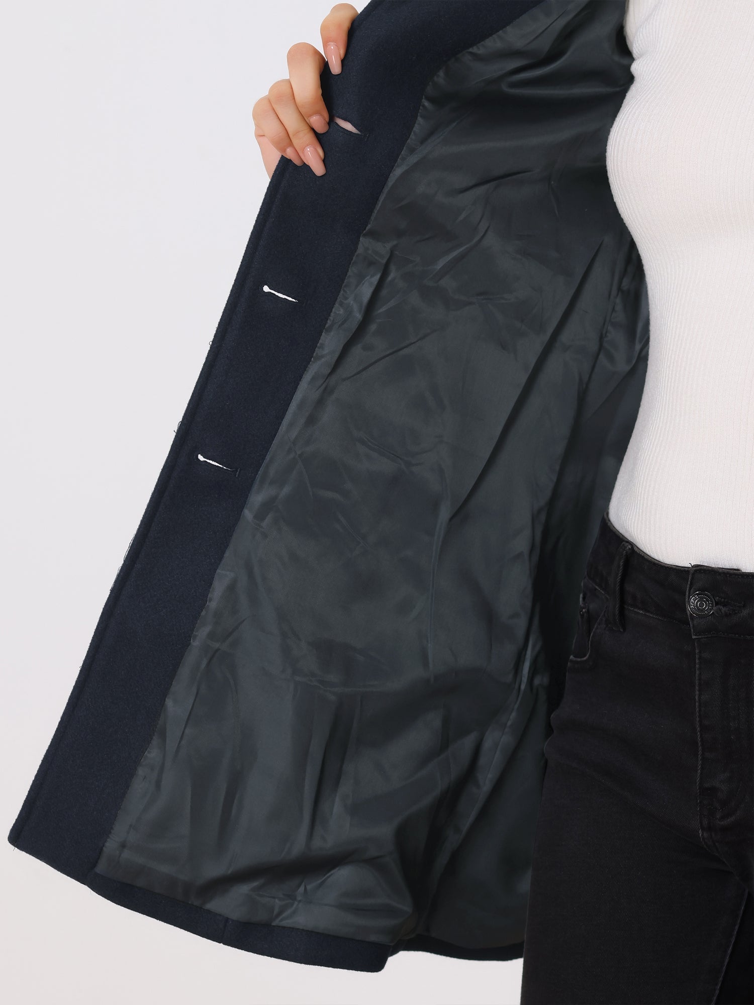 Josephine | women's trendy winter coat with one row of buttons