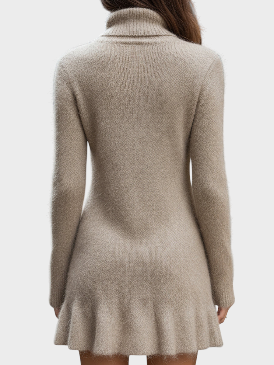 Adeline | Fantastic Knitted Mini Dress with Flip Flops