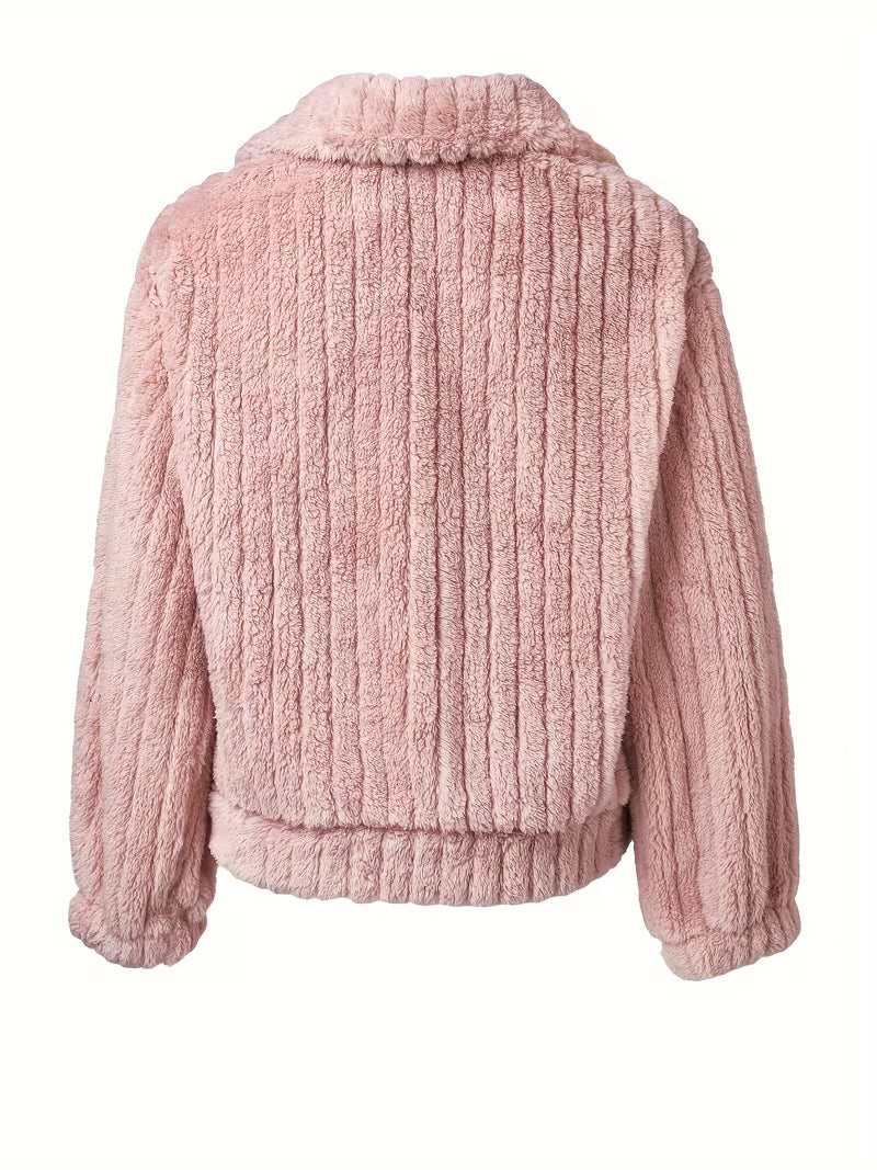 Amira -  Ribbed Fleece Sherpa