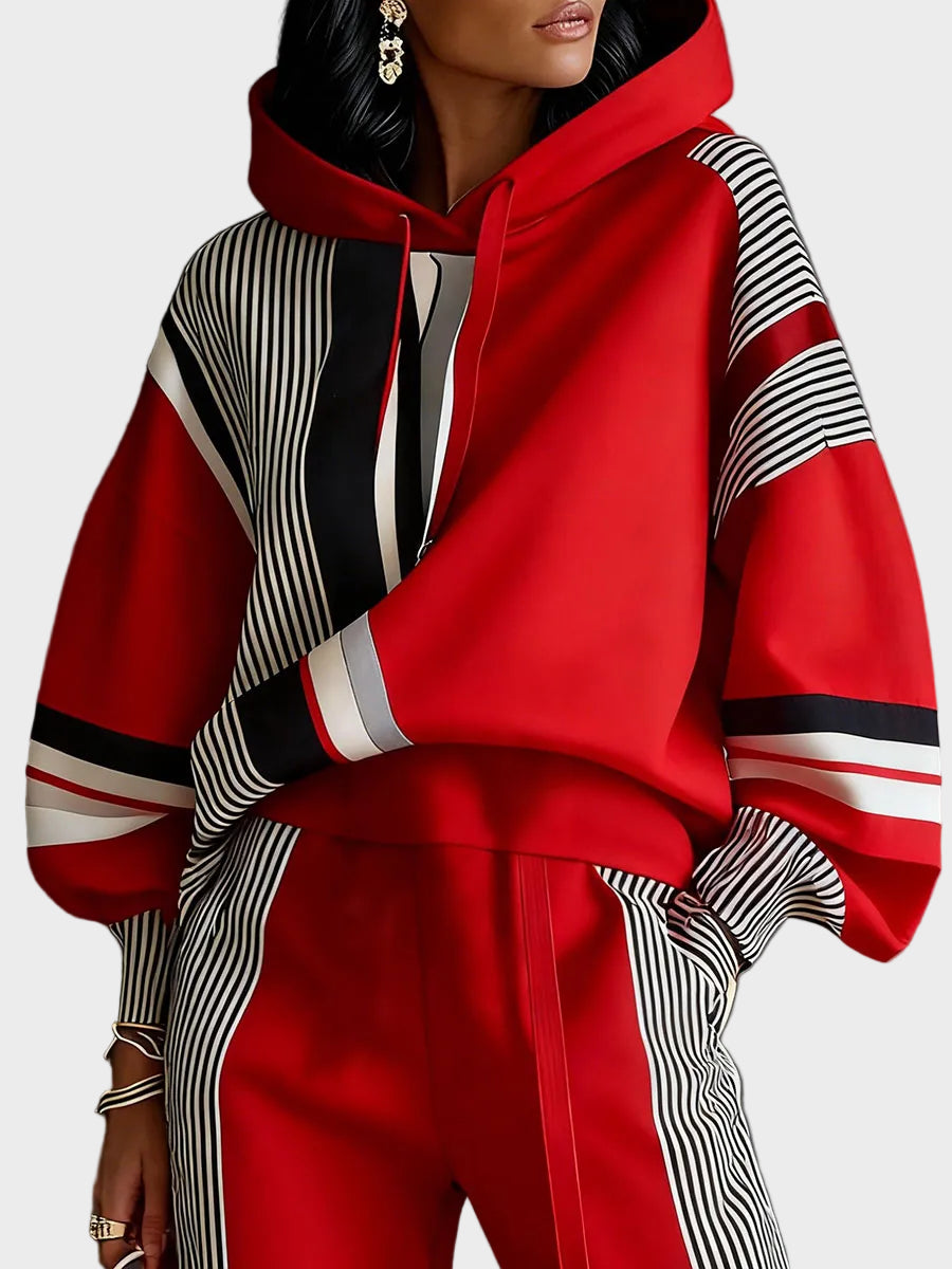 Cirilla | Fashion Abstract Geometric Art Print Hooded Sweatshirt