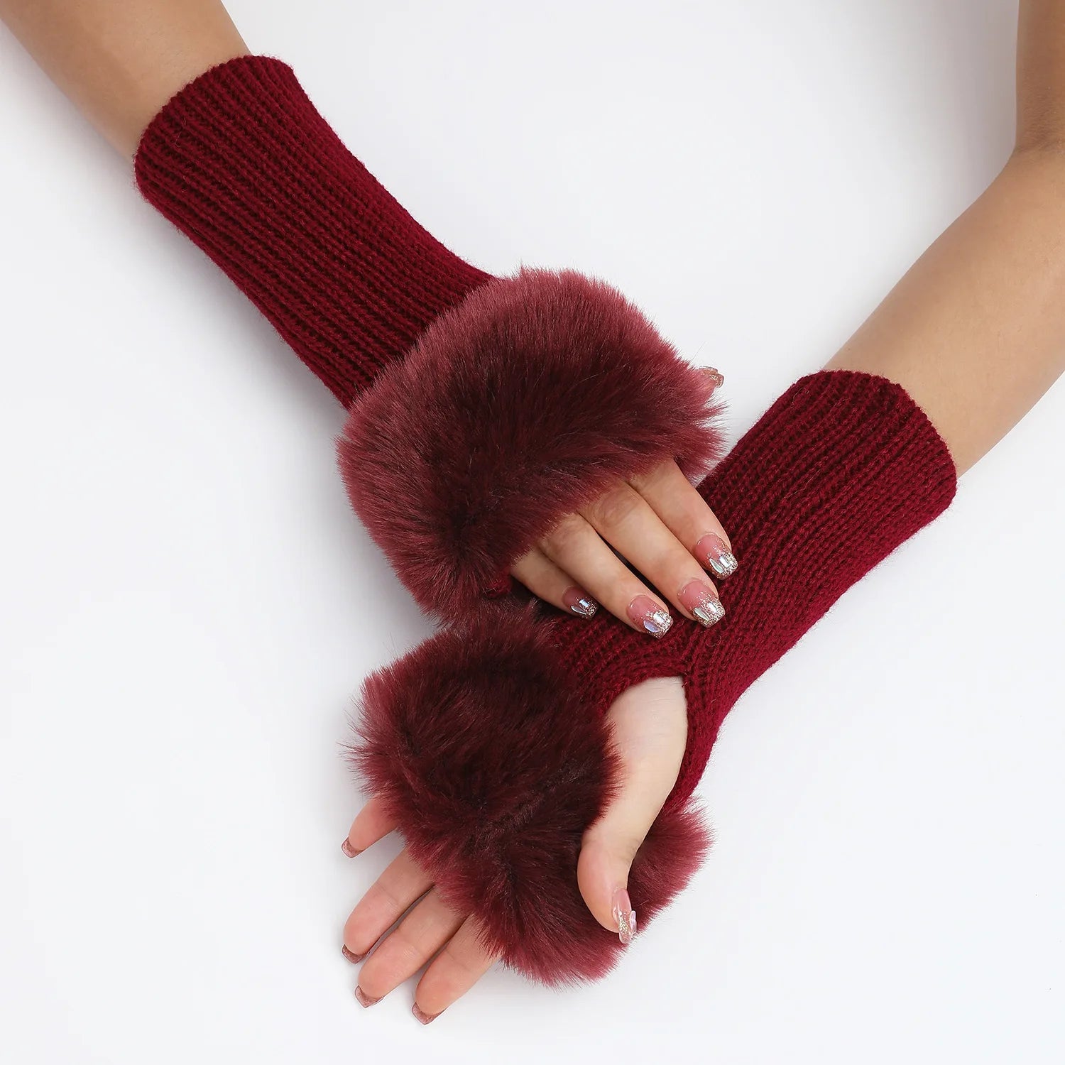 Jiria | Faux Fur Cuff Arm Warmers