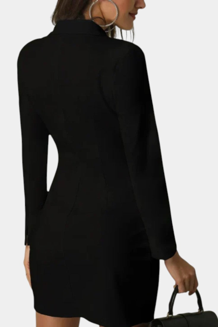 Heidi Elegant Blazer Dress with Double Flare